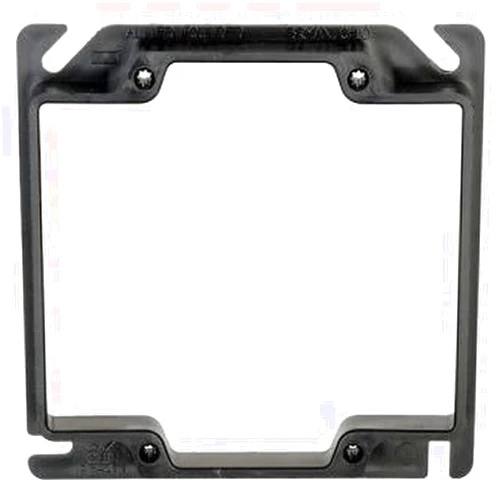 ALLIEDMP Allied Moulded Products PJ-4T1 PVC 2-Gang Plaster Ring 4 Inch x 4 Inch x 1/2 Inch 6.7 Cubic-Inch FlexBox
