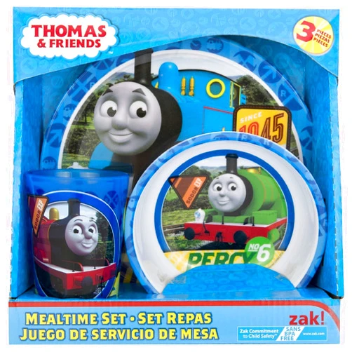Zak Designs Thomas 3-Piece Plate, Bowl and Tumbler Dinner Set
