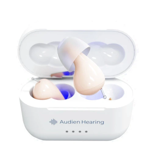 Audien Hearing Audien ATOM PRO 2 Wireless Rechargeable OTC Hearing Aid, Premium Comfort Design and Nearly Invisible
