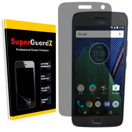 SuperGuardZ [2-Pack] for Motorola Moto G5 Plus/Moto G Plus 5th Gen - SuperGuardZ Privacy Anti-Spy Screen Protector, Anti-Glare, Anti-Scratch, Anti-Bubble [Lifetime Replacement]
