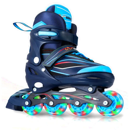 RunRRIn Adjustable Kids Inline Skates for Boys Girls with Full Light Up Wheels - Roller Skates for Kids Ages 6-12, Toddler Ages 3-5, Youth Women Beginners Outdoor Indoor
