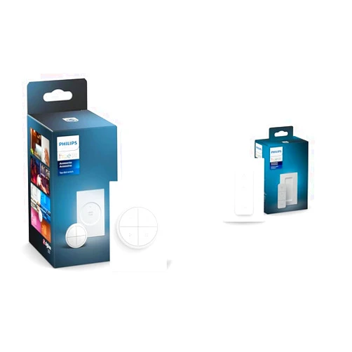 Philips Hue Wall Tap Dial Light Switch 1 Pack and Smart Dimmer Switch 1 Pack - Requires Hue Bridge - Control Hue Lights