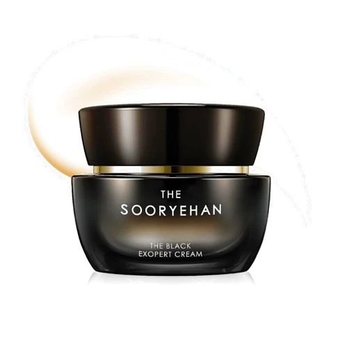 Sooryehan THE BLACK Exopert Cream (50 ml/1.69 fl oz) - Age-Defying, Skin Elasticity & Skin Balance. Orchid Petals, Black Licorice, 3T Peptide & Silk Tree | Korean Skincare