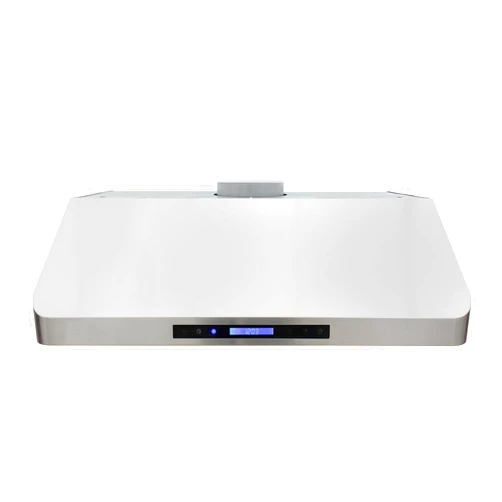DUURA Elite DE300RHSSS Range Hood Under Cabinet with Exhaust Duct Touchscreen LED Lights 4-Speed Fan with Remote Control and Dishwasher Safe Filter, 30 in, Metallic