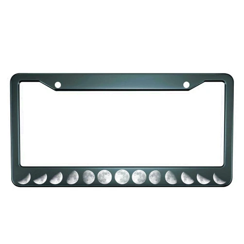 HOSNYE Lunar Cycle License Plate Frame Moon Cycle Metal License Plate Cover Front Plates Frames Car Tag Frame for Women Men US Vehicles Standard