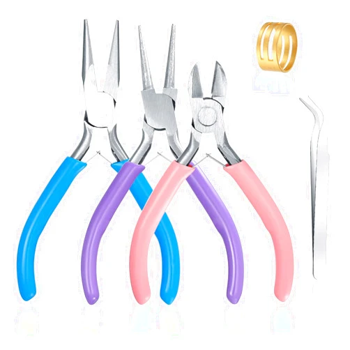 MUZHUPGUZ Jewelry Pliers Set, 3 Pcs Jewelry Making Tools Pliers Kit, Includes Needle Nose Pliers/Round Nose Pliers/Diagonal Pliers, Wire Cutters Pliers for Jewelry Making Wire Wrapping Beading Crafts Pliers…