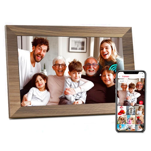 Canupdog 10.1 WiFi Digital Picture Frame, IPS Touch Screen Smart Cloud Digital Photo Frame with 16GB Storage, Wall Mountable, Auto-Rotate, Share Photos via Frameo App