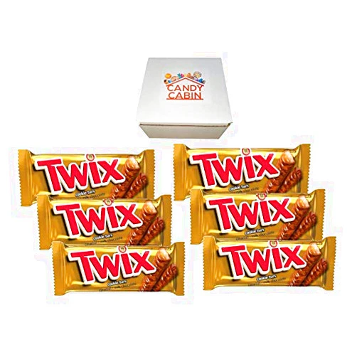 CANDY CABIN TWIX Cookie Bars, Variety Box (6-Count) (Caramel Chocolate)