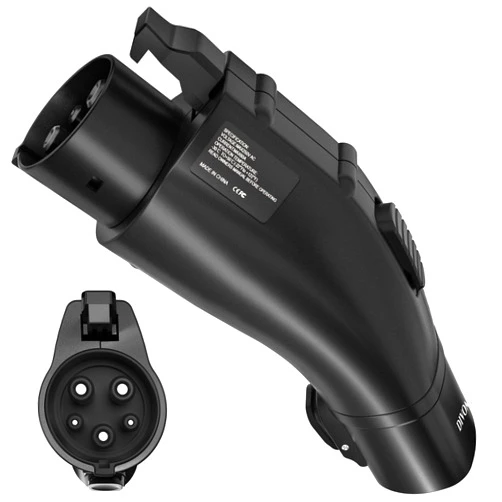 Divome J1772 EVs Adapter, Tesla to Charging Fit for All EVs, Max 60 Amp & 250V AC, Free Anti-Drop Lock, Compatible with Destination Charger Mobile Connector Wall Connector, Black, Portable, (CD-01)