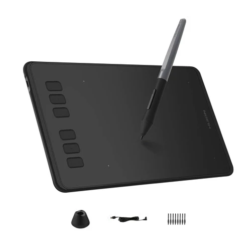 HUION Inspiroy H640P Drawing Tablet, 6x4 inch Art Tablet with Battery-Free Stylus, 8192 Pen Pressure, 6 Hot Keys, Graphics Tablet for Drawing, Writing, Design, Teaching, Work with Mac, PC & Mobile