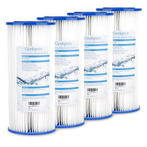 Geekpure 10-Inch Whole House Pleated PP Sediment Filter-4.5