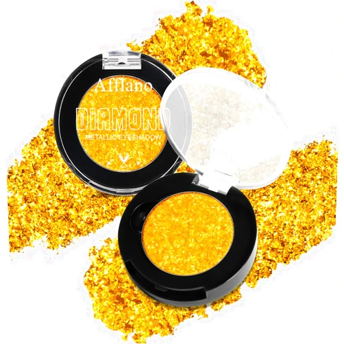 BEUSELF Yellow Glitter Eyeshadow, Highly Pigmented Metallic Chrome Yellow Shimmer Eyeshadow Palette with Fine Lime Green Sparkles, Long Lasting Waterproof Sparkling Eye Shadow for Women Mature Skin, Talc Free