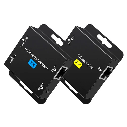 VPFET HDMI Extender Over Single Cat5e/6 HDMI Over Ethernet Up to 200Ft Repeater Balun Transmitter Receiver Power On Cat Support Full 1080p 3D HDCP EDID Copy from Displays