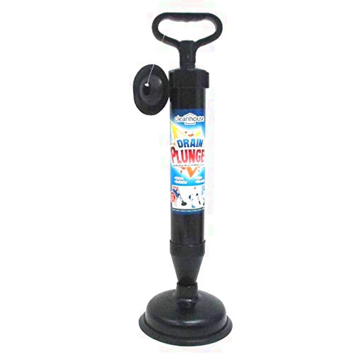 Dependable Industries Inc. Essentials High Pressure Powerful Pump Multi-Drain Plunger Bathroom Kitchen Toilet Shower Sinks (Black)