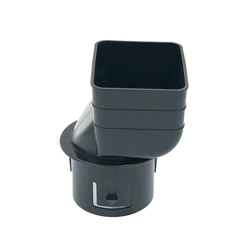 Gutterworks.com 2x3-3 (Black) Plastic Universal Downspout to Drain Pipe Tile Adapter (12 pack)