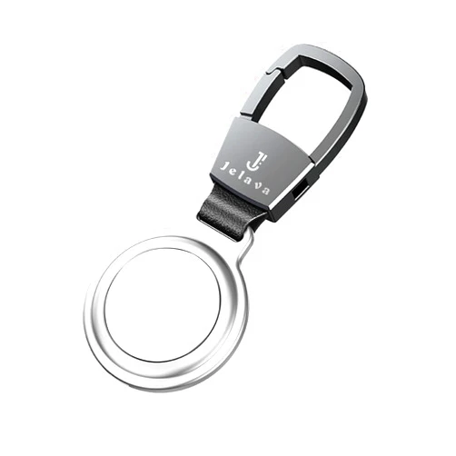 Jelava® Airtag Holder, Apple Airtag Case with Carabiner, Magnetic Airtag Keychain Design by Aluminum Alloy, Air Tag Holder for Dog/Cat Collar, Car/House Keys, Luggage(Silver)