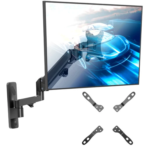 WALI Single Monitor Wall Mount, Computer Wall Mount Monitor Arm Holds up to 26.4lbs, Heavy Duty Gas Spring Single Monitor Arm Screen up to 35 inch, Fully Adjustable Monitor Stand (GSWM001XL), Black