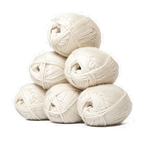 Alpaca Warehouse 100% Pure Wool Yarn Superwash Set of 6 Skeins (300 Grams) DK Weight - Sourced Directly from Peru - Heavenly Soft and Perfect for Knitting and Crocheting (Alabaster White - 6 Skeins)