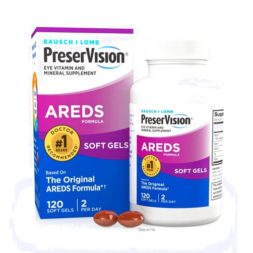 PreserVision AREDS Eye Vitamins, #1 Eye Doctor Recommended Brand, Multivitamin with Copper, Vitamin A, C & E, Zinc Supplements, 120 Softgels