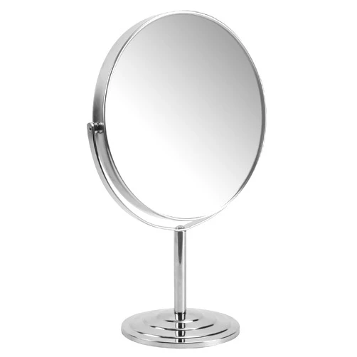 Wtrgas 1X 10X Magnifying Makeup Mirror Vanity Mirror for Tabletop, Silver Standing Bathroom Cosmetic Mirror, Portable Double Sided Magnification Mirror