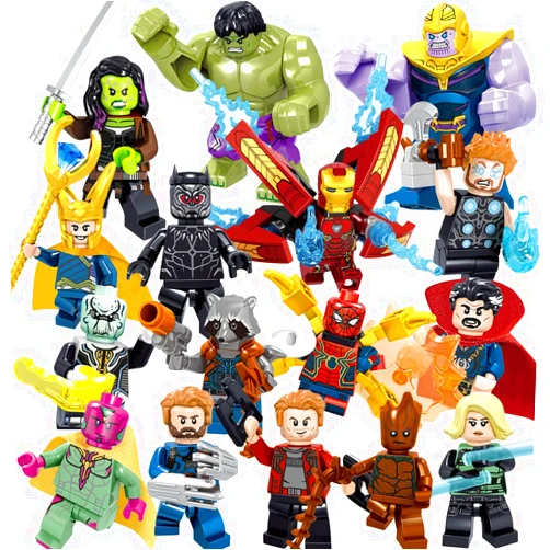 SIVI 16pcs Action Figure Fighting Block Set, Mini Fighting Figure Figure Toy Kit, Superhero Fan Fighting Figure Toy (1.77-2.95inch).