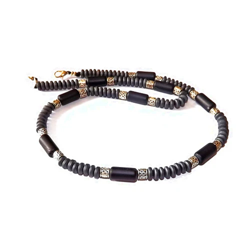 Liliya Jewelry Mens Choker Necklace Onyx Necklace Mens Beaded Choker - Surfer necklace - men's jewelry - boys necklace, boys choker