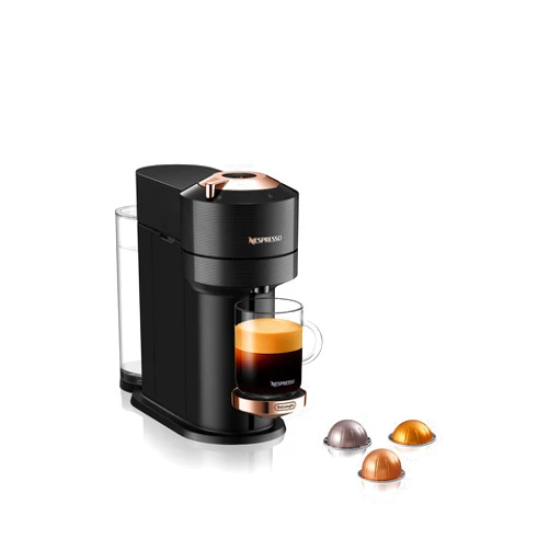 Nespresso Vertuo Next Coffee and Espresso Machine by De'Longhi, Black with Rose Gold