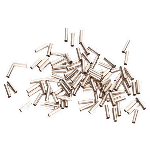 VBESTLIFE 100 Pcs Single Barrel Crimp Sleeves Kit, Stainless Steel Fishing Line Tube Connectors for Fishing(2.2) Other Fishing Tools and Accessories