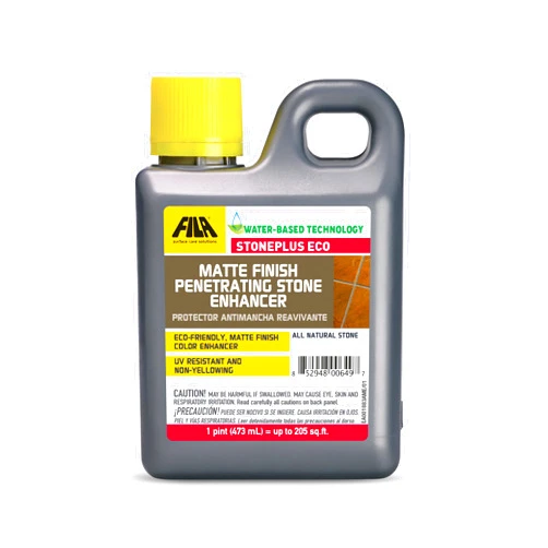 FILA Surface Care Solutions, STONEPLUS ECO, Stone Sealer Color Enhancer, Water Based Paver Sealer, Ideal for All Natural Stone: Travertine, Granite, Slate; Outdoor Enhancing Sealer, Matte Finish, 1Pt