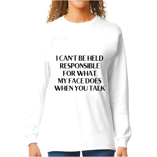 Handmade Graphic for Anti Social Individuals with a Saucy Attitude and Funny Sayings White Muticolor Unisex Long Sleeve T Shirt
