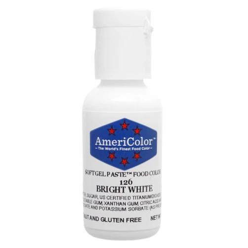 AmeriColor Food Coloring AmeriColor - Bright White Soft Gel Paste, .75 Ounce