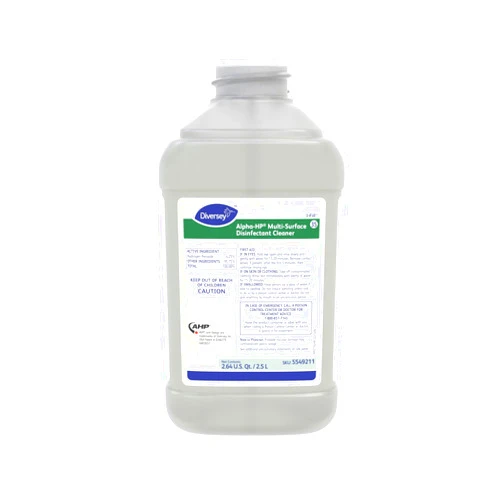 Diversey 3401512 Alpha HP Surface Cleaner, Pro-Strength Hydrogen Peroxide Blasts Nastiest Crud - Jfill 2.5L (2/cs)