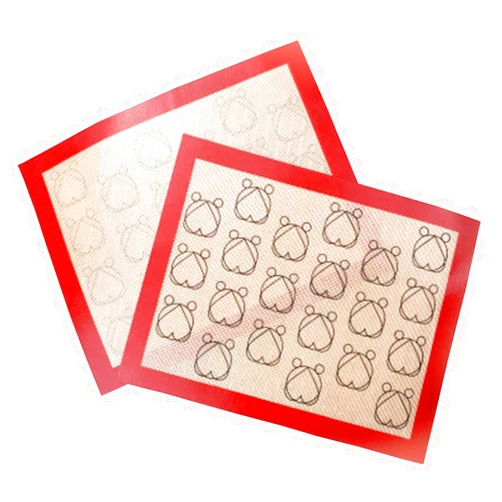 Topwon Macaron Baking Mat with Measurements,100% Non Stick Baking Mats, Pastry Mat & Macaroon Silicone Mat-2 Packed