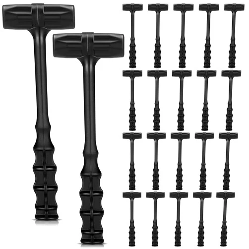 WILLBOND 20 Pcs Mini Plastic Claw Hammer with Handle Kids Hammers Plastic Hammers for Kids Small Hammers Lightweight for DIY Woodworking Household Emergency Escape Decoration