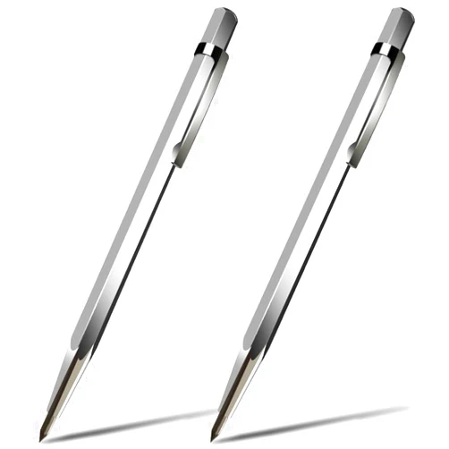 DUMEALAGR Tungsten Carbide Tip Scriber Marking Engraving Pen for Stainless Steel, Ceramics and Glass Carving (Silver)