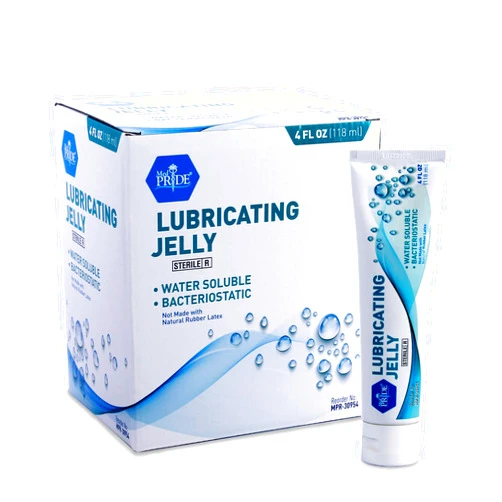 MED PRIDE Lubricating Jelly Tube| 4fl Oz Tubes, Box of 12| Water Soluble, Sterile, Bacteriostatic, | Ideal for Enema Equipment, Rectal Thermometer