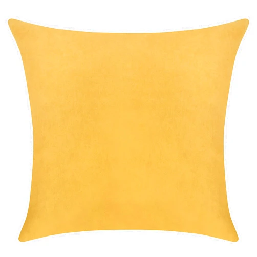 Delara Pack of 1 Velvet Decorative Throw Pillow Cover 20x20 Inches, Cushion Cover Set for Home Sofa, Couch, Bedroom, Living Room, Soft and Breathable Fabric, Hidden Zipper (Royal Yellow, 20