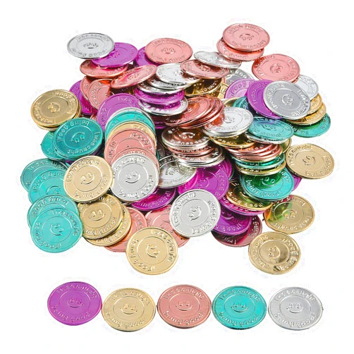 Fun Express Caught Being Good Coins - Bulk Set of 144 Tokens - Classroom Behavior Incentives and Teacher Handout Rewards