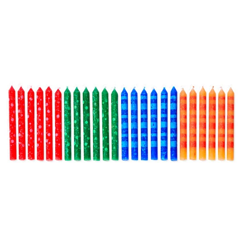 Papyrus Birthday Candles, Stripe & Polka Dot (24-Count)
