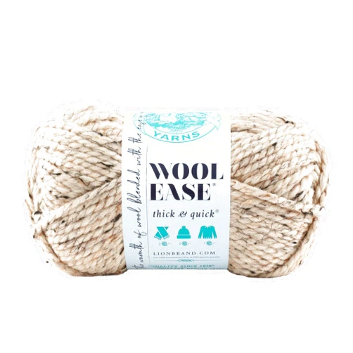 Lion Brand Yarn 640-123E Wool-Ease Thick & Quick Yarn, Oatmeal
