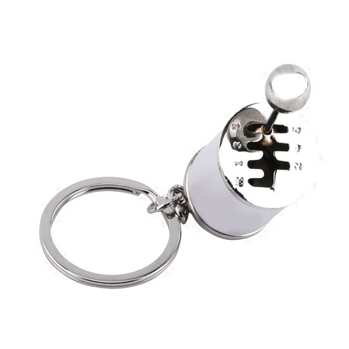 Plugue Auto Part Model, Key Chain Mini Keychain Toy Keychain Gear Shifter Keychain, Keychain Gadgets, for BagsCellphones Collectible Key Chain for Your Car Keys Gift (Silver)