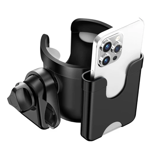 Guiseapue Stroller Cup Holder with Phone Holder, Bottle Holder for Wheelchair, Walker, Bike, Stroller Accessories for Uppababy, Nuna, Doona, Gifts for Her, Him, Kids