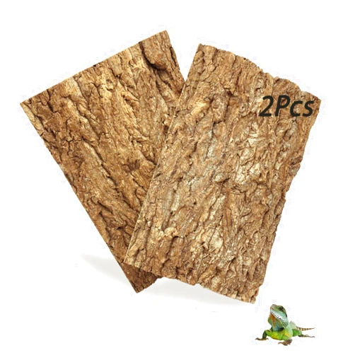 BNOSDM Reptile Cork Bark Tank Background Lizard Terrarium Wall Decor for Bearded Dragon Frog Leopard Gecko Tortoise Snake Chameleon 2PCS