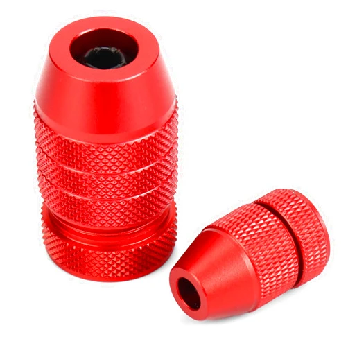 QWORK High Precision Aluminum Alloy Drill Depth Stop for Drill Bits – Adjustable Sizes from 5/64