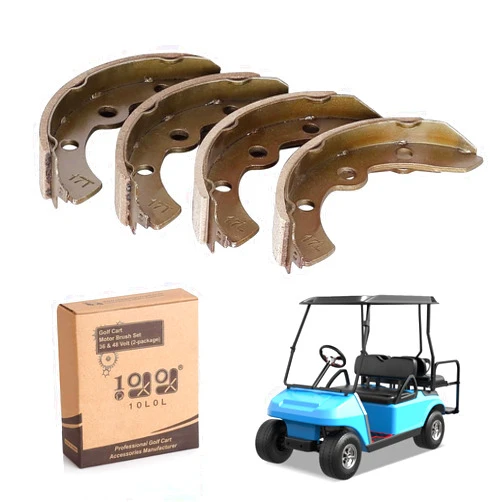 10L0L Golf Cart Brake Shoes Replacement Brake Pads Fits Club Car (1995-up) DS and Precedent Golf Cart 1018232-01 (2 Short, 2 Long)