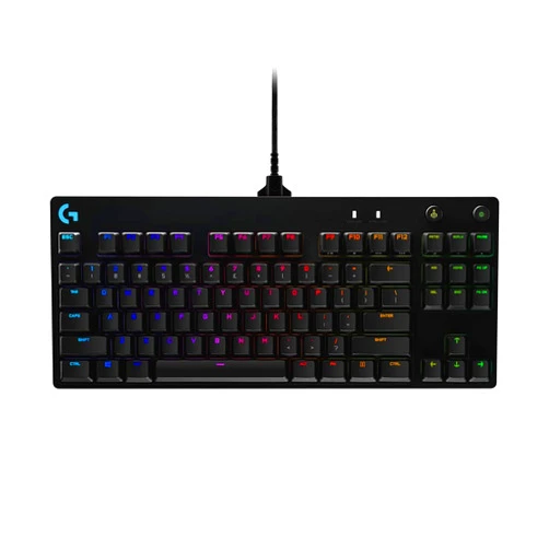 Logitech G PRO Mechanical Gaming Keyboard, Ultra Portable Tenkeyless Design, Detachable Micro USB Cable, 16.8 Million Color LIGHTSYNC RGB Backlit Keys