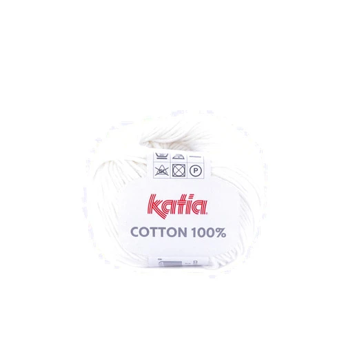 Katia 100% Cotton - Katia 01 White, 03 Écru, 4.5