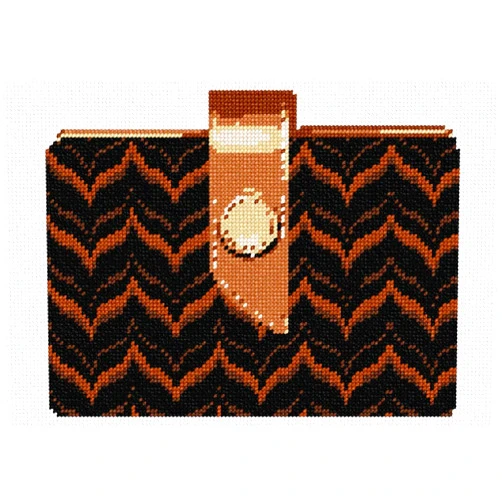 Pepita Needlepoint Canvas: Women's Bargello Collection Clutch, 10