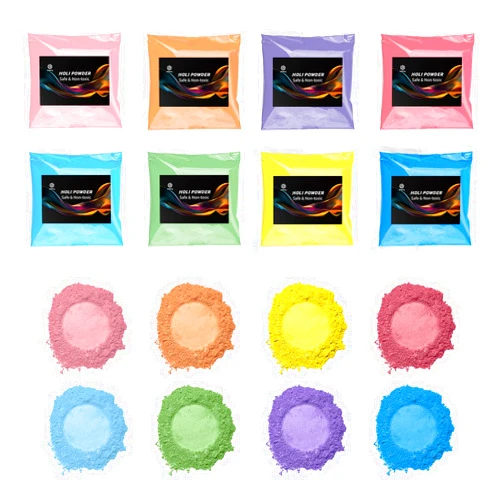 JimKing Holi Color Powder, 8 packs/3.5oz 100g, Mutil-colors for Fun Run, Summer Camp, Washable Safe