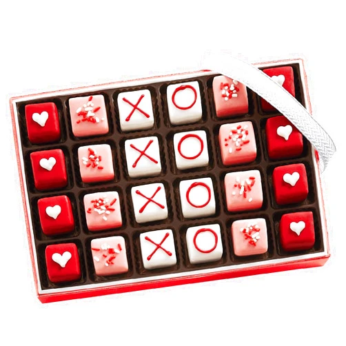 The Swiss Colony Valentine Petits Fours - 24 Gourmet Assorted Mini Layer Cakes, .43 oz. Each - Chocolate, Strawberry, and Vanilla Cake Assortment for Valentine Gifts, Dessert, and Celebration